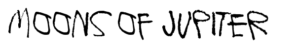 Moons of Jupiter font preview
